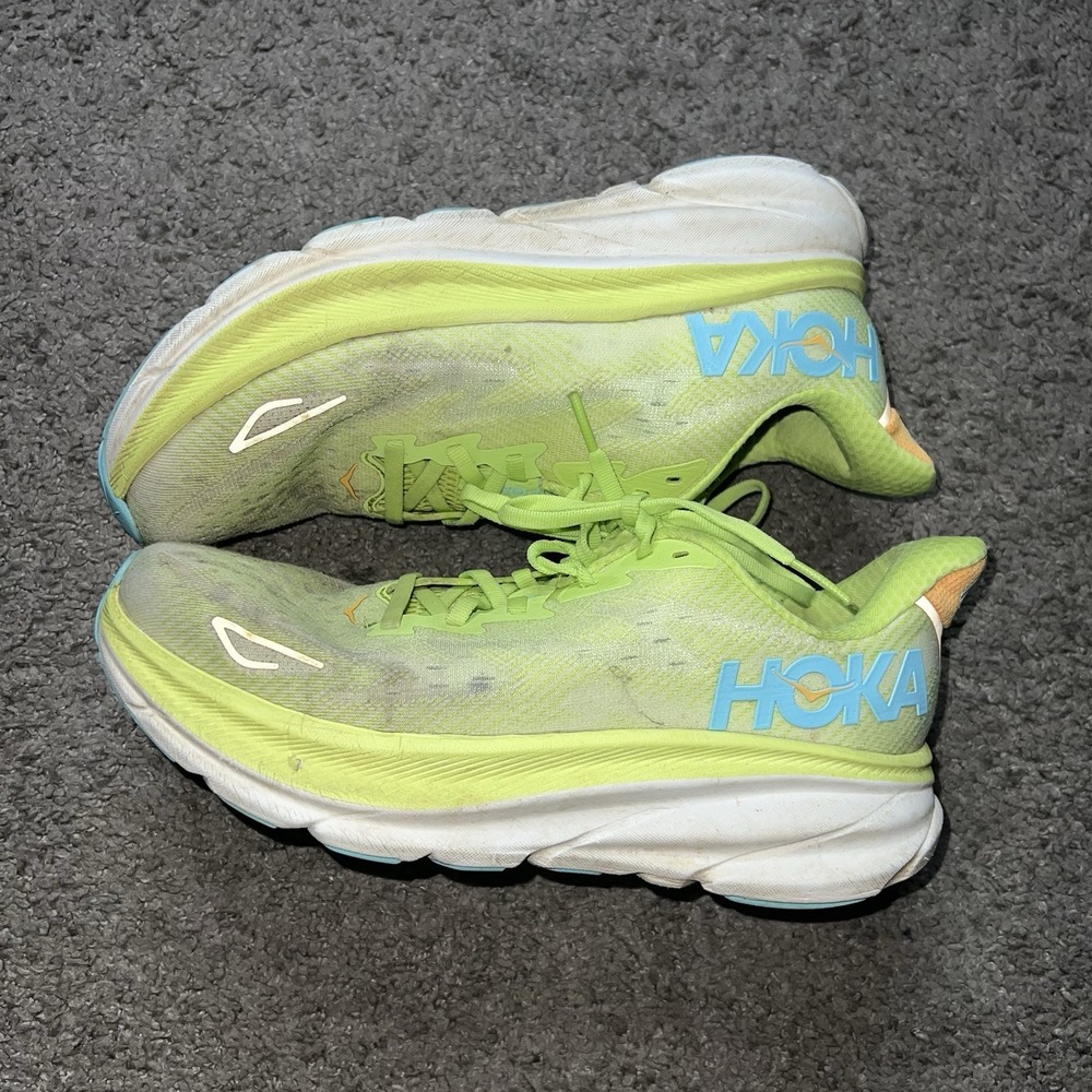 Hoka One One Clifton 9 Women's Size 8b Yellow‎ Running Fitness Shoes 1127896 LCS